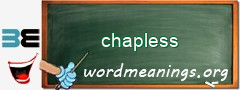 WordMeaning blackboard for chapless